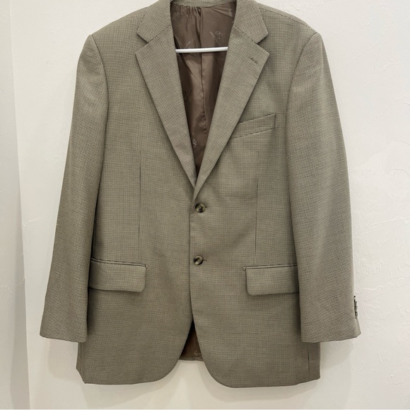 Pronto Moda Italia Lana Lux Silk Wool Cashmere Jacket Blazer Suit Coat Mens 38R